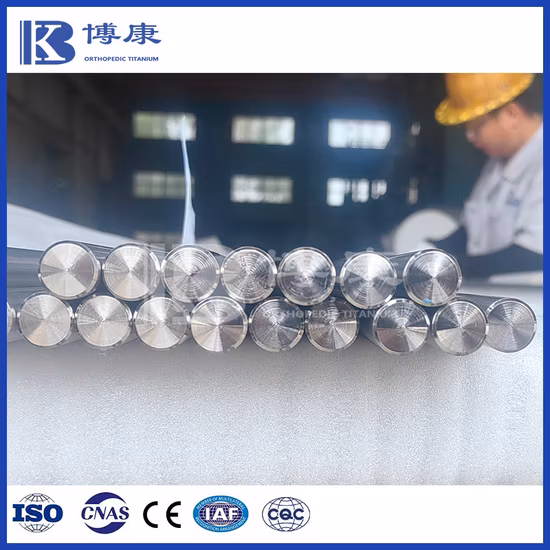 Aleación de titanio médica estándar americana Grado 4 de varilla de titanio puro de grado 5 de suministro puntual